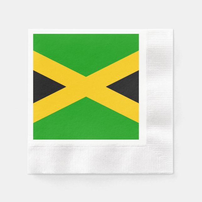 Serviettes Jetables Drapeau de la Jamaïque (Devant)