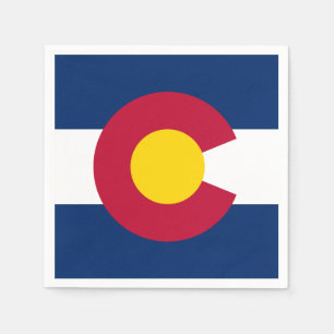 Serviettes Jetables Drapeau de l'État du Colorado