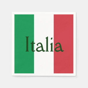 Serviettes Jetables Drapeau de l'Italie