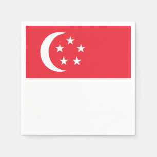 Serviettes Jetables Drapeau de Singapour
