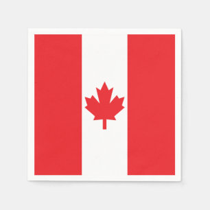 Serviettes Jetables Drapeau du Canada