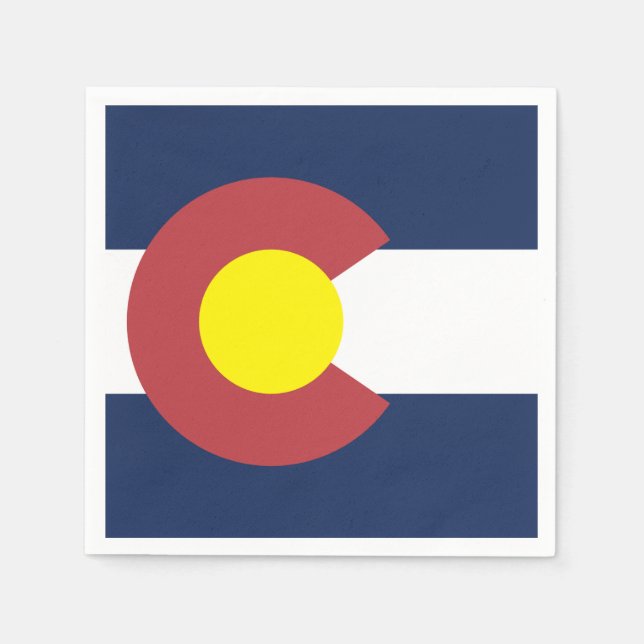 Serviettes Jetables Drapeau du Colorado (Devant)