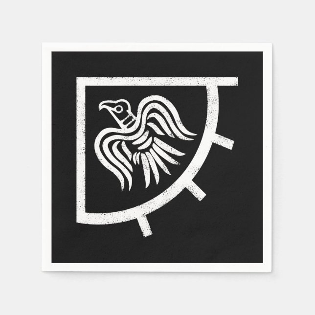 Serviettes Jetables Drapeau du corbeau des Vikings (Devant)