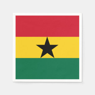 Serviettes Jetables Drapeau du Ghana