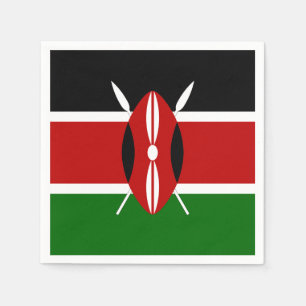 Serviettes Jetables Drapeau du Kenya