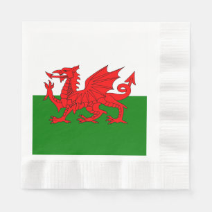 Serviettes Jetables Drapeau du Pays de Galles