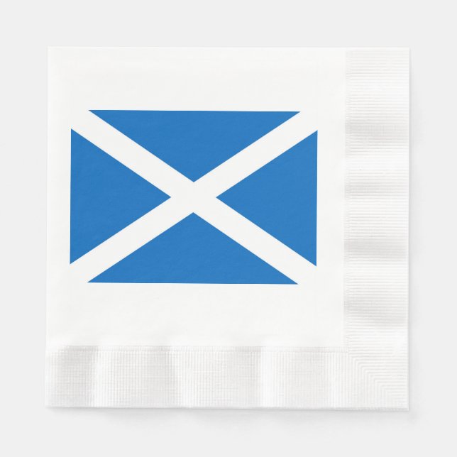 Serviettes Jetables Drapeau écossais Saltire (Devant)