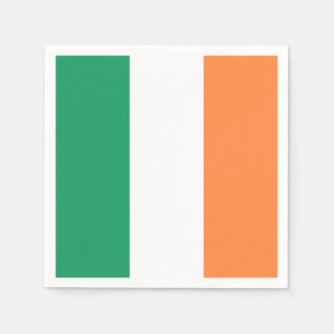 Serviettes Jetables Drapeau irlandais : Tricolor Saint Patrick's Day P