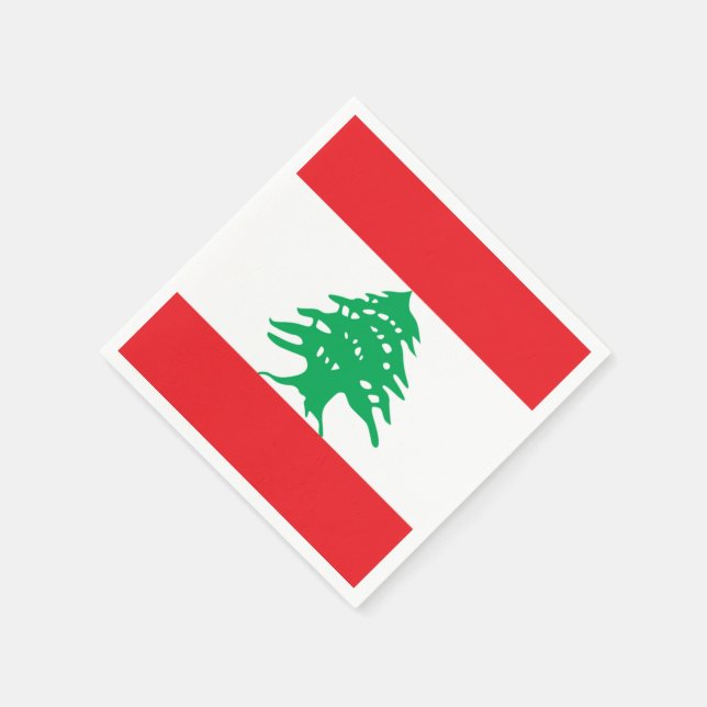 Serviettes Jetables Drapeau Liban Papier serviettes (Coin)