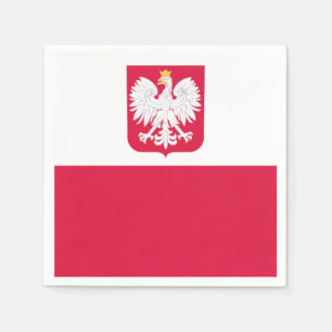 Serviettes Jetables Drapeau polonais