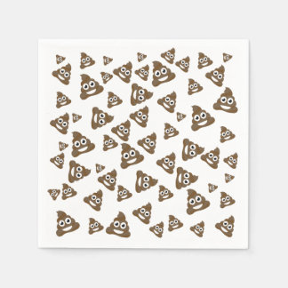 Serviettes Jetables Drôle mignon Poop Emoji Motif