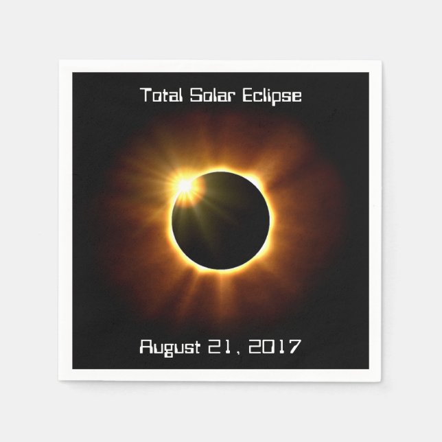 Serviettes Jetables Éclipse solaire totale - serviettes (Devant)