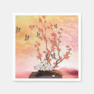 Serviettes Jetables Écran Ikebana