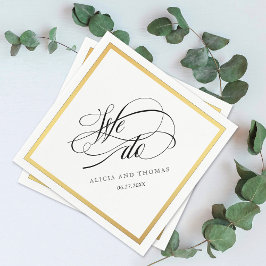 Serviettes Jetables Élégant Script Flouris Mariage Nous faisons