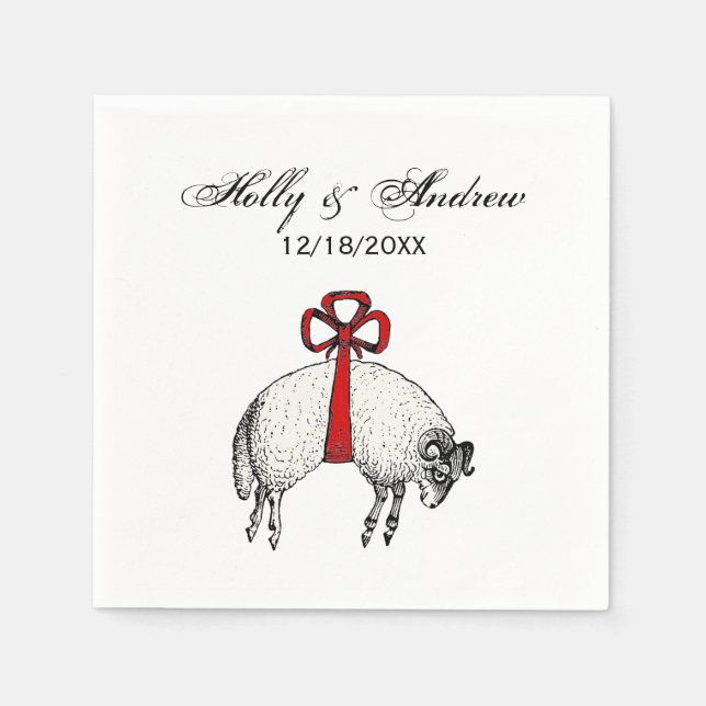 Serviettes Jetables Emblème héraldique en laiton de bélier berceau (Devant)