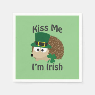 Serviettes Jetables Embrassez-moi, je suis un hérisson irlandais
