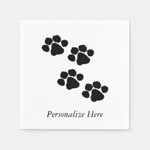 Serviettes Jetables Empreintes de pattes pour des amoureux des animaux