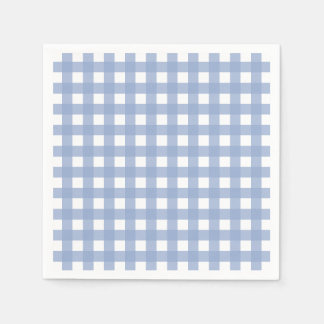 Serviettes Jetables En vichy bleu sérénité