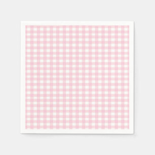 Serviettes Jetables En vichy rose