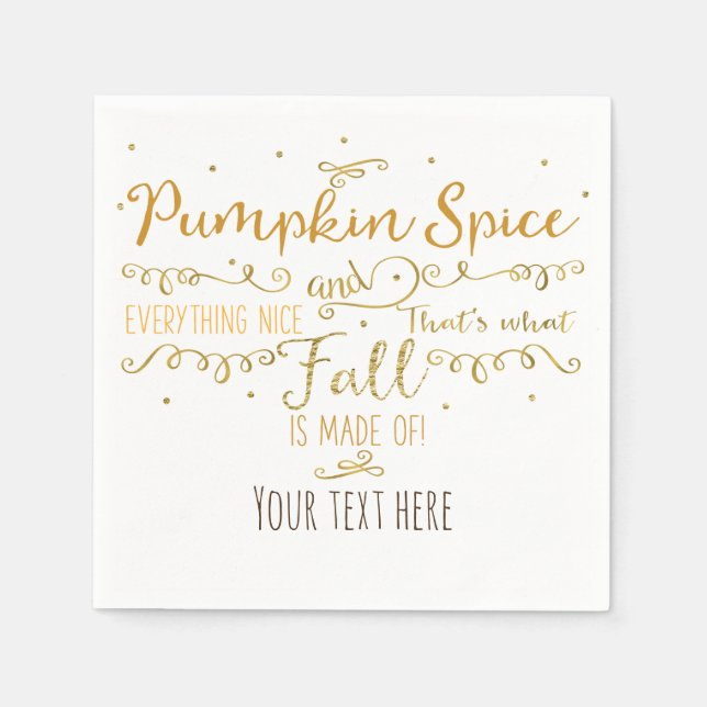 Serviettes Jetables Épices citrouilles & Tout Nice Fall Party (Devant)