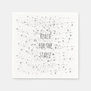 Serviettes Jetables Étoiles d'argent personnalisées
