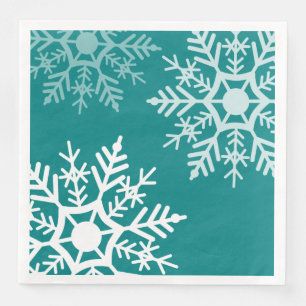 Serviettes Jetables Étoiles de neige - Noël - Papier Napkin