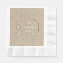 Serviettes Jetables Faire-part de mariage | Toile Mason Jar