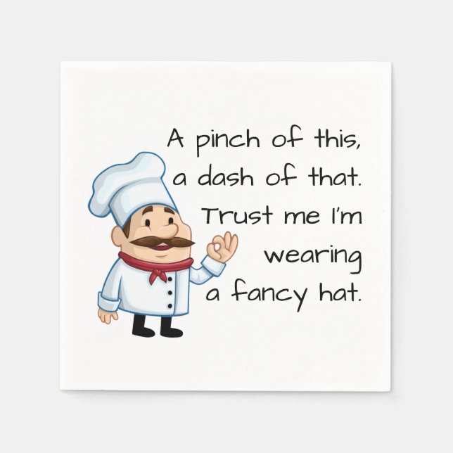 Serviettes Jetables Faites confiance au chef (Devant)