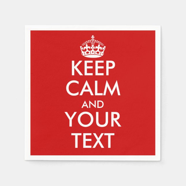 Serviettes Jetables Faites votre propre garder calme des serviettes de (Devant)