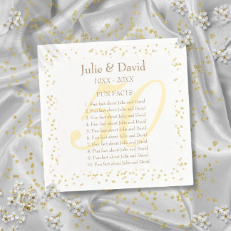 Serviettes Jetables Faits amusants sur le 50e anniversaire de mariage