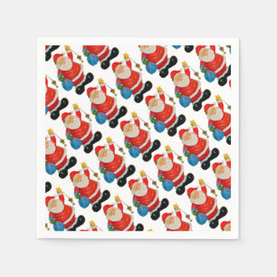 Serviettes Jetables Fantaisie Noël Motif du Père Noël
