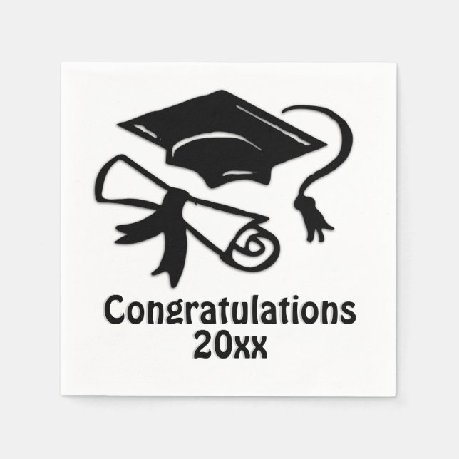 Serviettes Jetables Félicitations à la graduation (Devant)