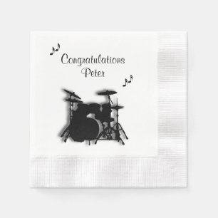 Serviettes Jetables Félicitations personnalisées pour le jeu de tamb