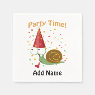 Serviettes Jetables Fête Confetti ! Escargot