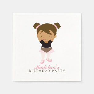 Serviettes Jetables Fête d'anniversaire de la fille mignonne de