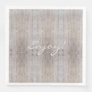 Serviettes Jetables Fête de mariage rustique Bois clair Pays