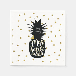 Serviettes Jetables Fête de Noël Ananas Mele Kalikimaka