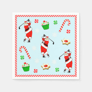 Serviettes Jetables Fête de Noël de golf