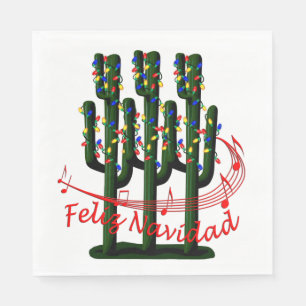 Serviettes Jetables Fête de Noël Feliz Navidad Déjeuner Napkin