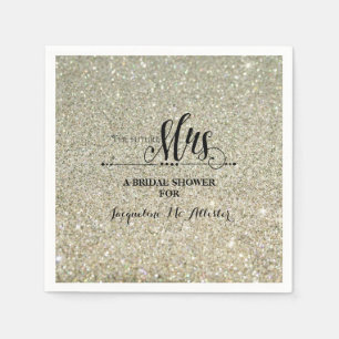 Serviettes Jetables Fête des mariées Argent Parties scintillant Avenir
