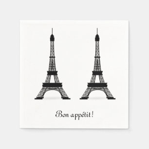 Serviettes Jetables Fève française noire Appetit de Tours Eiffel de