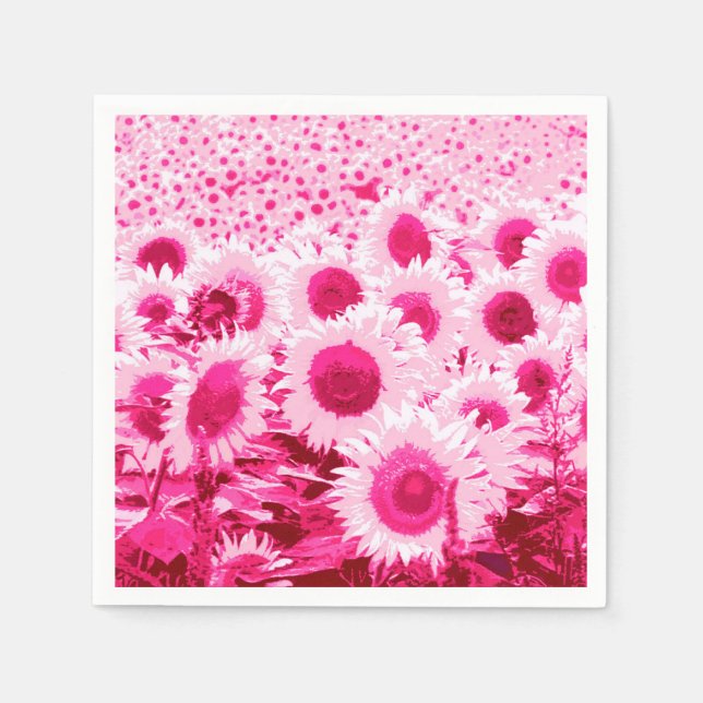 Serviettes Jetables Field of Sunflowers (Devant)