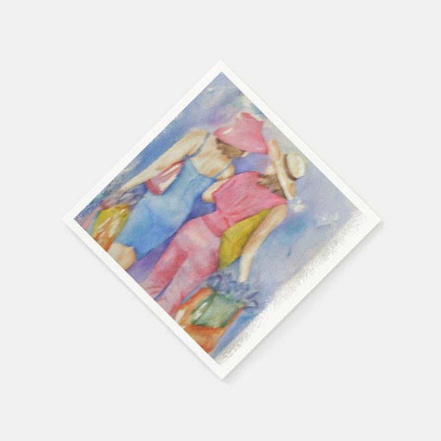 SERVIETTES JETABLES FILLETTES AMIS PAPIER NAPKINS (Coin)