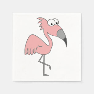 Serviettes Jetables Flamant rose rose