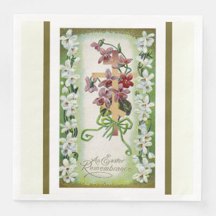 Serviettes Jetables Fleur croisée bizantine de Pascha de résurrectio