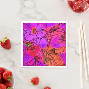 SERVIETTES JETABLES FLEURS CROCUS