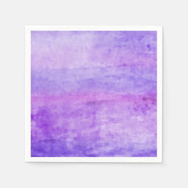 Serviettes Jetables Flux d'aquarelle violet (Devant)
