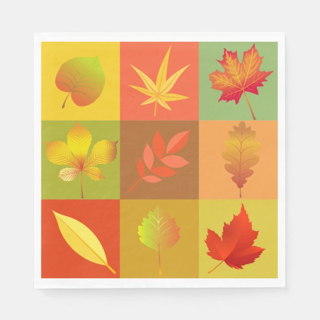 Serviettes Jetables Folithe d'automne (Devant)