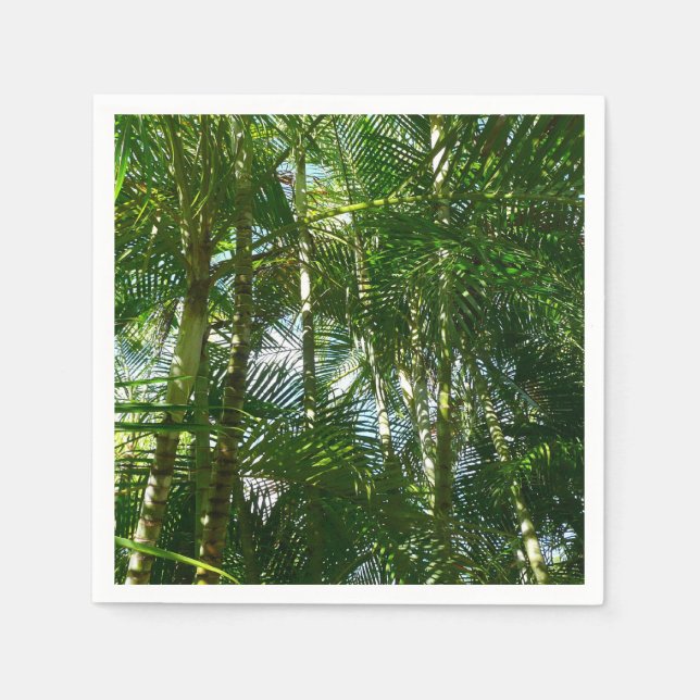 Serviettes Jetables Forest of Palm Trees Tropical Nature (Devant)