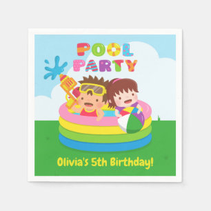 Serviettes Jetables Fournitures de fête d'anniversaire pour enfants mi
